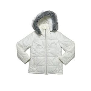 Vintage Y2K South‎ Pole Junior Collection White / Cream Puffer Winter Jacket - M